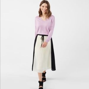 POPSUGAR Colorblock Pleated Midi Skirt